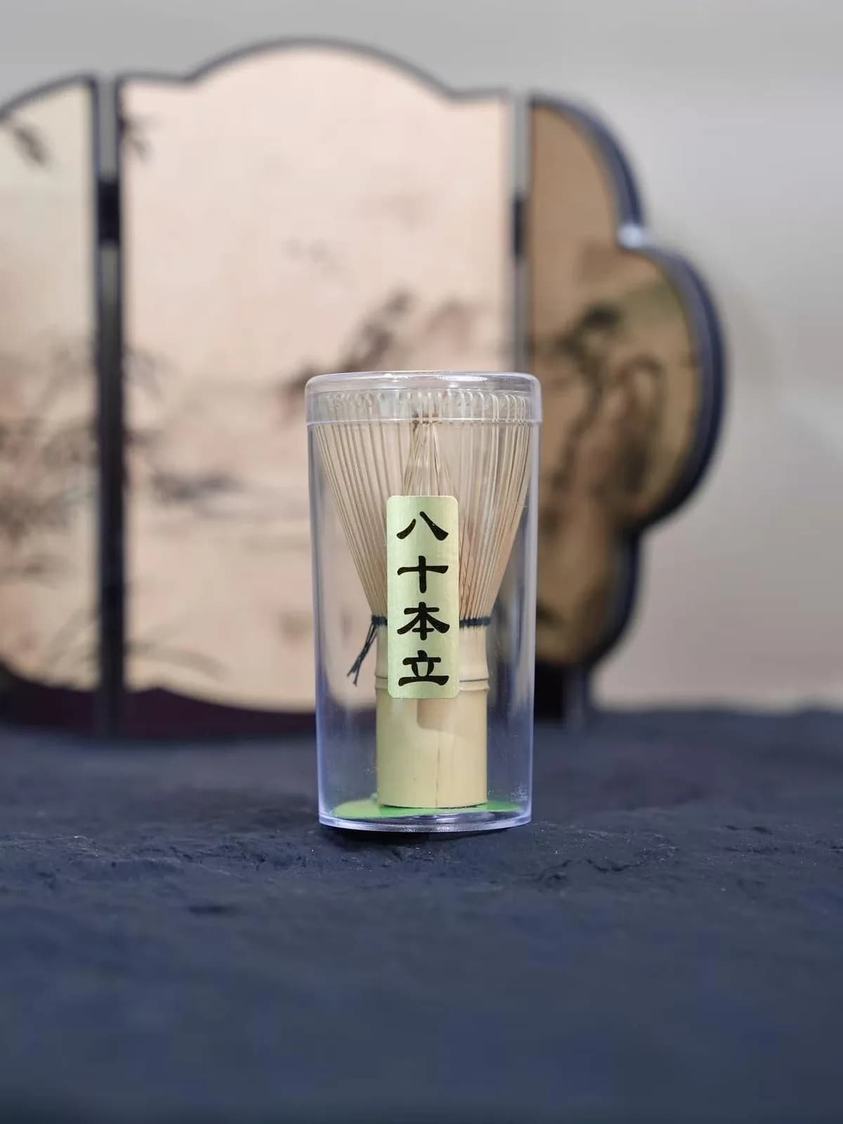 80 dişli chasen — beyaz bambu matcha çırpıcısı