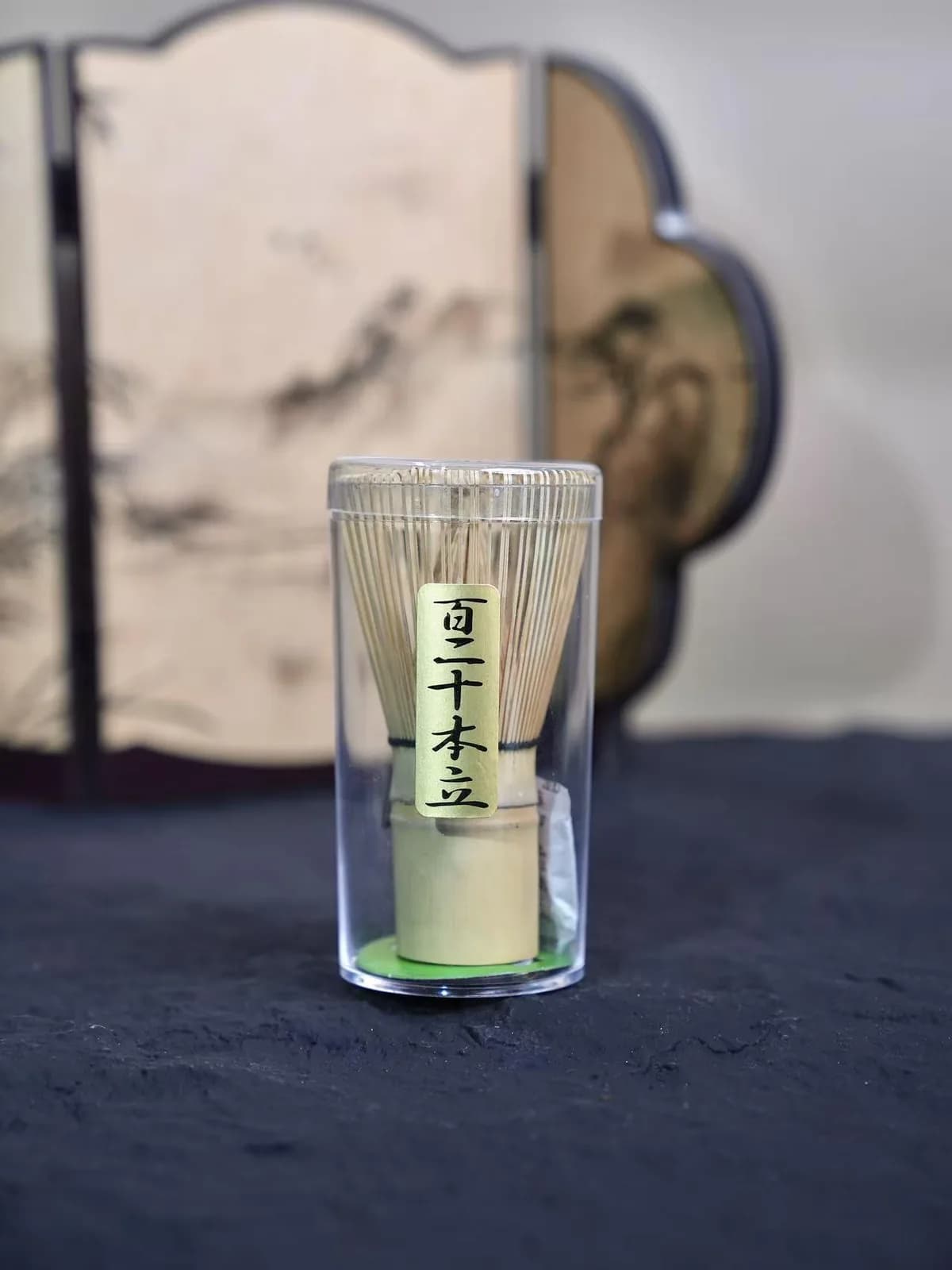 120 dişli chasen — beyaz bambu matcha çırpıcısı