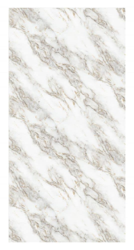 Mermer desenli folyo ML1066 — Statuario, beyaz, belirgin gri damar