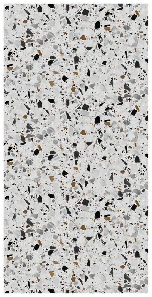 Mermer desenli folyo ML1243 — Terrazzo, beyaz, taş kırığı