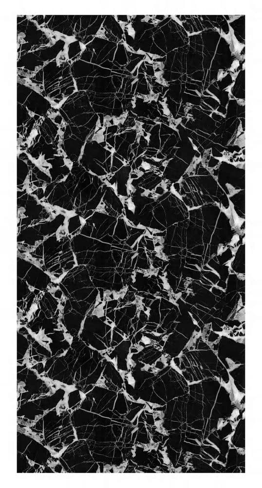 Mermer desenli folyo ML1284-1 — Nero Marquina, siyah, beyaz damar