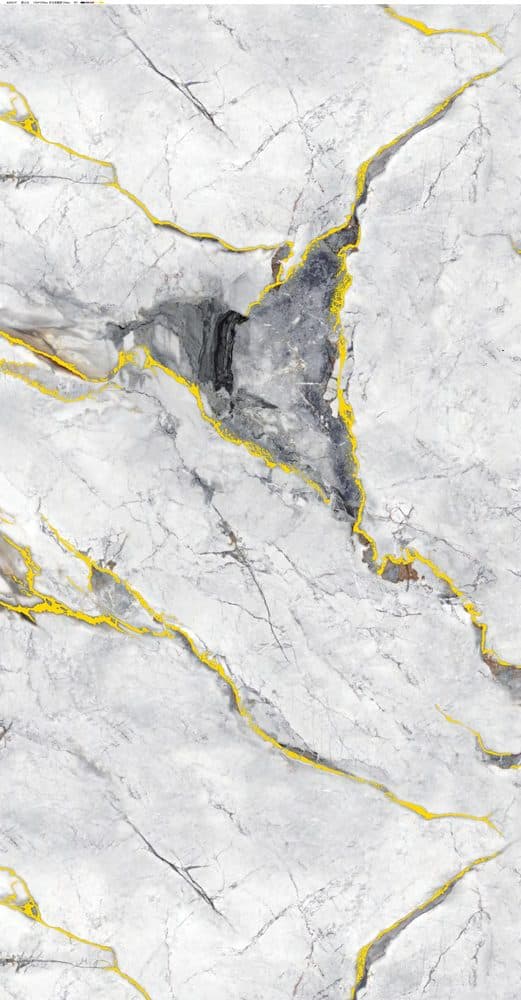 Altın desenli folyo MT89163-G — mermer, beyaz ve gri, belirgin altın damar