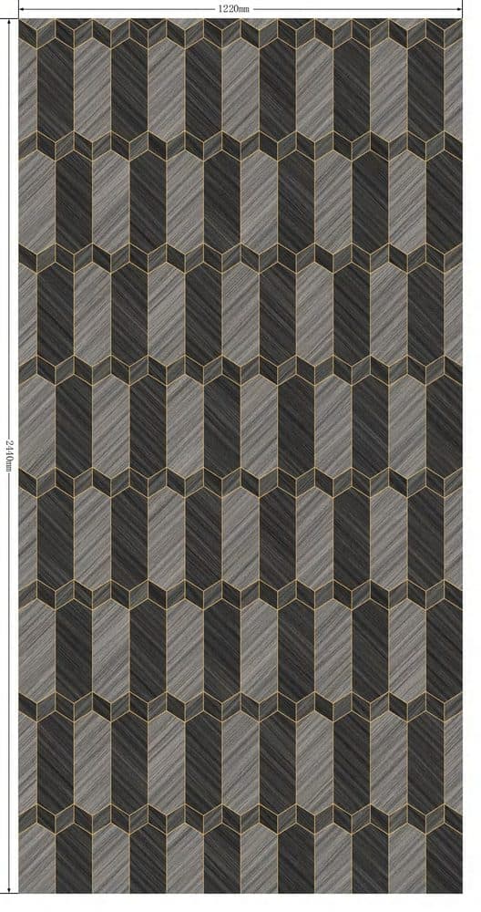 Altın desenli folyo MT9008-1-G — desen, zeytin ve gri, balıksırtı