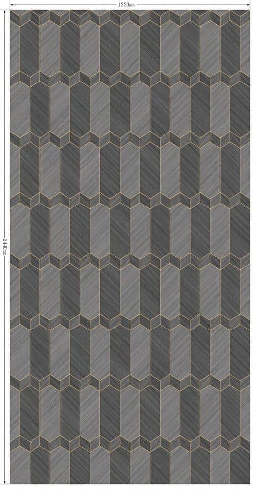 Altın desenli folyo MT9008-G — desen, gri, balıksırtı