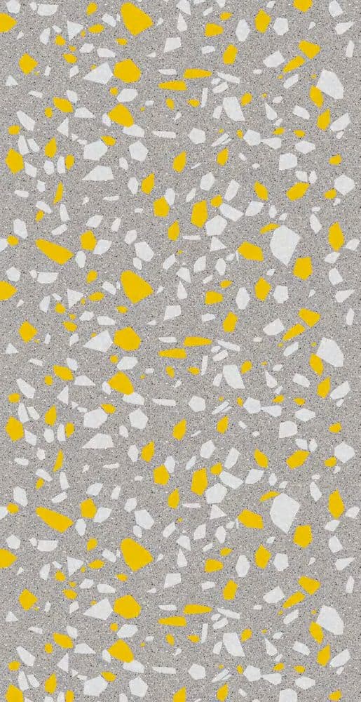 Altın desenli folyo MT9157-G — Terrazzo, gri ve sarı, taş kırığı